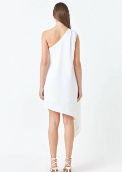 Style 1-2676381990-74 endless rose White Size 4 Free Shipping One Shoulder Polyester Cocktail Dress on Queenly