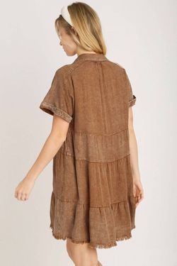 Style 1-284683301-892 umgee Brown Size 8 Summer Free Shipping 1-284683301-892 Casual Cocktail Dress on Queenly