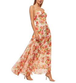 Style 1-3140480157-892 Misa Los Angeles Orange Size 8 Military Floor Length Straight Dress on Queenly