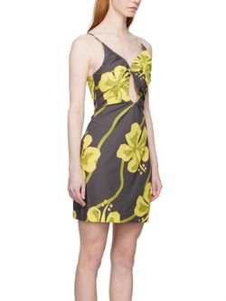 Style 1-3144217317-1498 WYNN HAMLYN Brown Size 4 Mini Keyhole A-line Cocktail Dress on Queenly