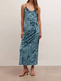 Style 1-3224295404-892 Z Supply Blue Size 8 Polyester Tall Height Velvet Spandex Cocktail Dress on Queenly