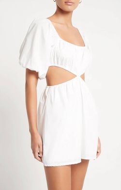 Style 1-3333252553-892 FAITHFULL THE BRAND White Size 8 Sorority Rush Sorority Free Shipping Mini Cocktail Dress on Queenly