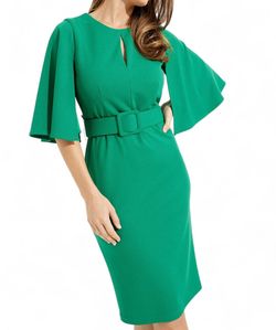 Style 1-3437819262-1901 Joseph Ribkoff Green Size 6 Belt Cocktail Dress on Queenly