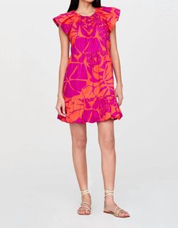 Style 1-3712939307-70 Marie Oliver Pink Size 0 Mini Cap Sleeve V Neck Cocktail Dress on Queenly