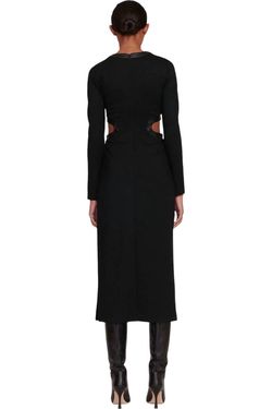 Style 1-4013212588-74 STAUD Black Size 4 Long Sleeve Mini Free Shipping Cocktail Dress on Queenly