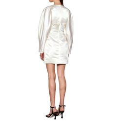 Style 1-4125097448-1901 WYNN HAMLYN White Size 6 Mini Bachelorette Cocktail Dress on Queenly