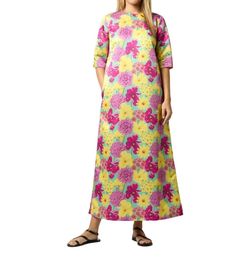 Style 1-433320397-892 Ann Mashburn Yellow Size 8 1-433320397-892 Sleeves Straight Dress on Queenly