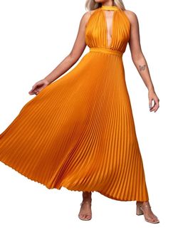 Style 1-768348238-149 L'IDEE Orange Size 12 High Neck Military Polyester Plus Size A-line Dress on Queenly