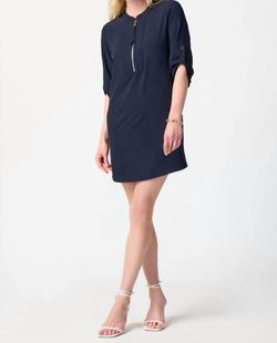 Style 1-783105638-425 Joseph Ribkoff Blue Size 8 1-783105638-425 Mini Cocktail Dress on Queenly