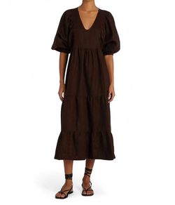 Style 1-1047453054-149 Marie Oliver Brown Size 12 Sleeves V Neck Cocktail Dress on Queenly