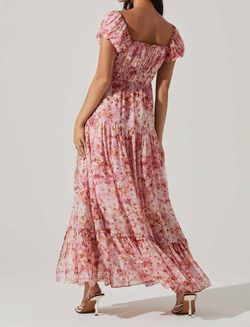 Style 1-1456287409-2696 ASTR Pink Size 12 Floral Floor Length Sleeves Straight Dress on Queenly