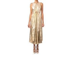 Style 1-1946929452-149 JULES KAE Gold Size 12 Free Shipping Shiny Cocktail Dress on Queenly