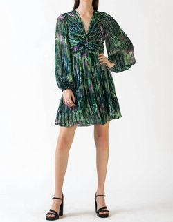 Style 1-2316650665-2901 Celina Moon Green Size 8 Mini Shiny Sleeves Cocktail Dress on Queenly