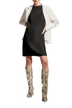 Style 1-2651800282-649 Careste Black Size 2 Blazer 50 Off Mini Boat Neck Cocktail Dress on Queenly