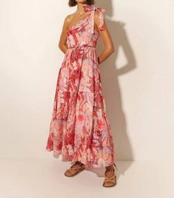 Style 1-3679802022-3855 KIVARI Pink Size 0 Floral Black Tie Straight Dress on Queenly