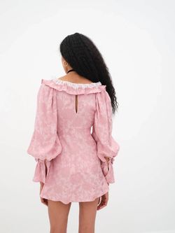 Style 1-3682165541-3236 for Love & Lemons Pink Size 4 Keyhole Tall Height Cocktail Dress on Queenly