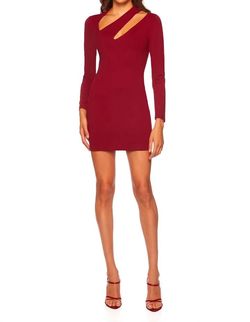 Style 1-3853329738-3236 Susana Monaco Red Size 4 Long Sleeve Spandex Cocktail Dress on Queenly