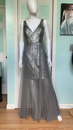 Style 1470 Allure Silver Size 10 Mini Pageant Cocktail Dress on Queenly