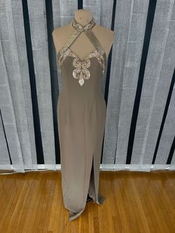 Brown Size 8 Side slit Dress on Queenly