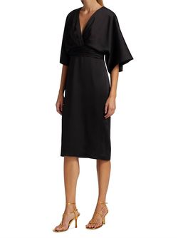 Style 1-947027172-1901 THEIA Black Size 6 Tall Height Polyester Sleeves Cocktail Dress on Queenly