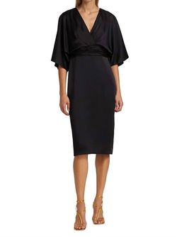 Style 1-947027172-1901 THEIA Black Size 6 Tall Height Polyester Sleeves Cocktail Dress on Queenly