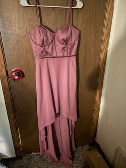 DB studio Purple Size 8 Prom 50 Off Plunge Floor Length A-line Dress on Queenly