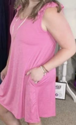 Style 1-2852313258-1557 HEIMISH USA Pink Size 28 Spandex Pockets Plus Size Cocktail Dress on Queenly