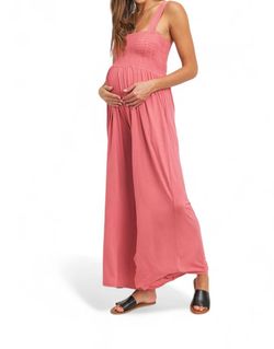 Style 1-2698130670-149 Hello Miz Pink Size 12 Spandex Floor Length Pockets Jumpsuit Dress on Queenly