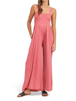 Style 1-2698130670-149 Hello Miz Pink Size 12 Spandex Floor Length Pockets Jumpsuit Dress on Queenly