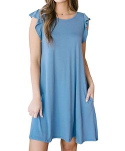 Style 1-4201450343-74 Ninexis Blue Size 4 1-4201450343-74 Jersey Summer Cocktail Dress on Queenly