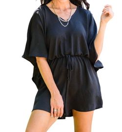 Style 1-1599696609-1464 GEEGEE Black Size 28 Sleeves V Neck Jumpsuit Dress on Queenly