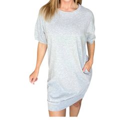 Style 1-1964394189-74 Culture Code Gray Size 4 Pockets Casual Cocktail Dress on Queenly