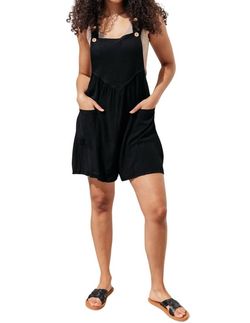 Style 1-306633535-74 Jodifl Black Size 4 Mini Pockets Jumpsuit Dress on Queenly