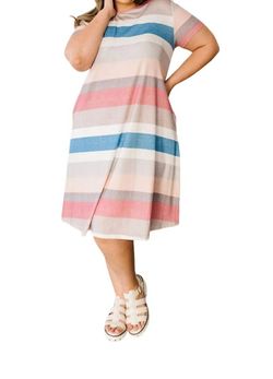 Style 1-2448007017-1691 One Eleven North Pink Size 16 Pockets Polyester Plus Size A-line Cocktail Dress on Queenly