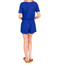 Style 1-834333008-74 Cherish Blue Size 4 Free Shipping 1-834333008-74 Jersey Jumpsuit Dress on Queenly