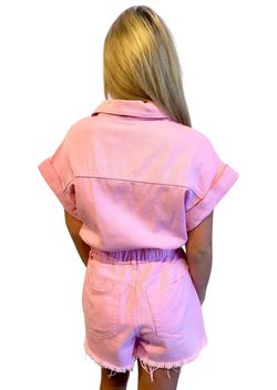 Style 1-1881657697-892 Idem Ditto Pink Size 8 Pockets Jumpsuit Dress on Queenly