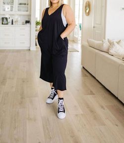 Style 1-2597570650-897 Shopin in LA Black Size 8 Tall Height Polyester Spandex Floor Length Pockets Jumpsuit Dress on Queenly