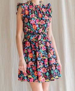 Style 1-2448732515-892 Jodifl Black Size 8 Summer Floral Cocktail Dress on Queenly