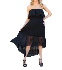 Style 1-3872593158-74 ANDREE BY UNIT Black Size 4 1-3872593158-74 High Low Cocktail Dress on Queenly