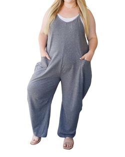 Style 1-3987418021-611 Hailey & Co Gray Size 16 Grey Hailey And Co Jumpsuit Dress on Queenly