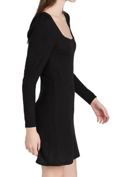 Style 1-2824190858-70 Z Supply Black Size 0 Free Shipping Polyester Long Sleeve Cocktail Dress on Queenly