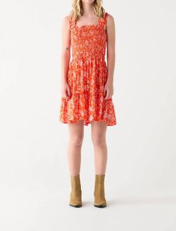 Style 1-674153566-149 Dex Orange Size 12 Floral Cocktail Dress on Queenly