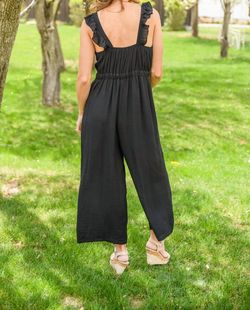 Style 1-3647907715-70 Jodifl Black Size 0 Sheer Pockets Tall Height Jumpsuit Dress on Queenly