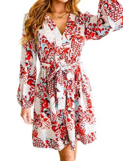 Style 1-2935129625-611 Jodifl Red Size 16 Belt Plus Size Cocktail Dress on Queenly