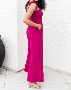 Style 1-1256257343-149 White Birch Pink Size 12 Spandex Floor Length Pockets Magenta Jumpsuit Dress on Queenly