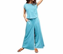 Style 1-1744890326-892 BUCKETLIST Blue Size 8 Spandex Pockets Jumpsuit Dress on Queenly