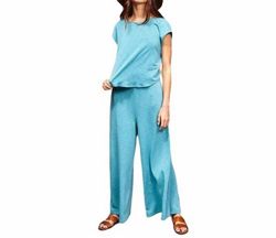 Style 1-1744890326-892 BUCKETLIST Blue Size 8 Free Shipping Teal Jumpsuit Dress on Queenly