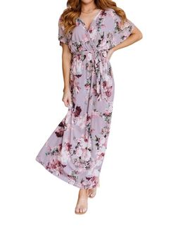 Style 1-2636981650-611 Lovely Melody Purple Size 16 Spandex Military Floor Length Floral Straight Dress on Queenly