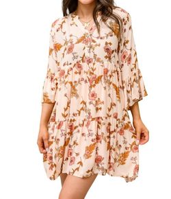 Style 1-1514339828-74 mittoshop Pink Size 4 Sorority Summer Floral Cocktail Dress on Queenly