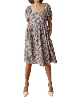 Style 1-2271767502-74 Polagram Green Size 4 Floral Sleeves Square Neck Cocktail Dress on Queenly